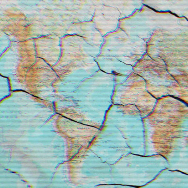 Map of Earth cracking like dried soil