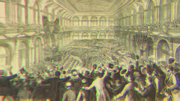 An illustration of the 1876 Democratic National Convention.